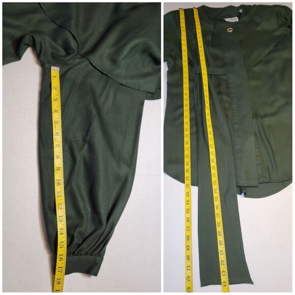 Christie of California Vintage Dark Green Capelet Blouse Renaissance Fairycore - Picture 15 of 15